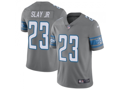  Detroit Lions 23 Darius Slay Jr Gray Men Stitched NFL Limited Rush Jersey