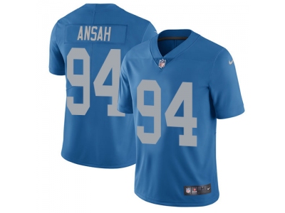  Detroit Lions 94 Ziggy Ansah Blue Throwback Men Stitched NFL Limited Jersey