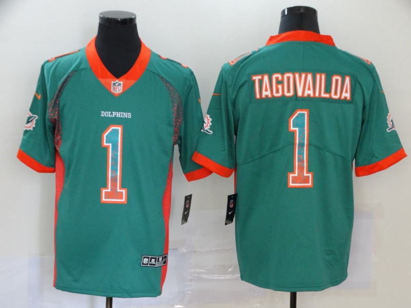 Nike Dolphins 1 Tua Tagovailoa Aqua Drift Fashion Limited Jersey