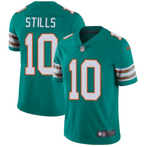  Dolphins 10 Kenny Stills Aqua Throwback Vapor Untouchable Limited Jersey