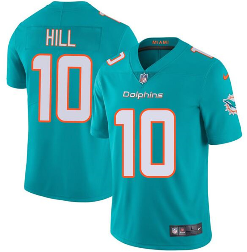 Nike Dolphins 10 Tyreek Hill Aqua Vapor Limited Jersey