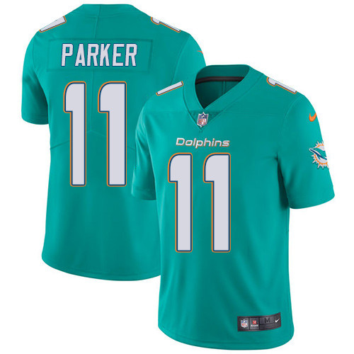  Dolphins 11 Devante Parker Auqa Vapor Untouchable Player Limited Jersey