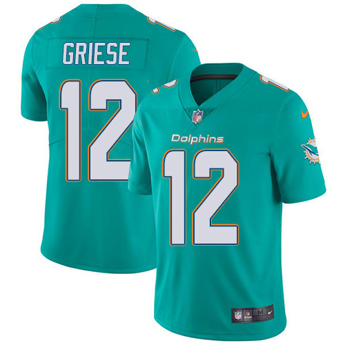  Dolphins 12 Bob Griese Aqua Vapor Untouchable Player Limited Jersey