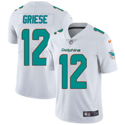  Dolphins 12 Bob Griese White Vapor Untouchable Player Limited Jersey