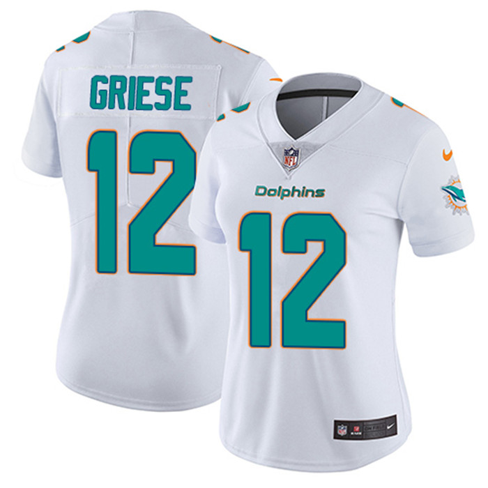  Dolphins 12 Bob Griese White Women Vapor Untouchable Limited Jersey