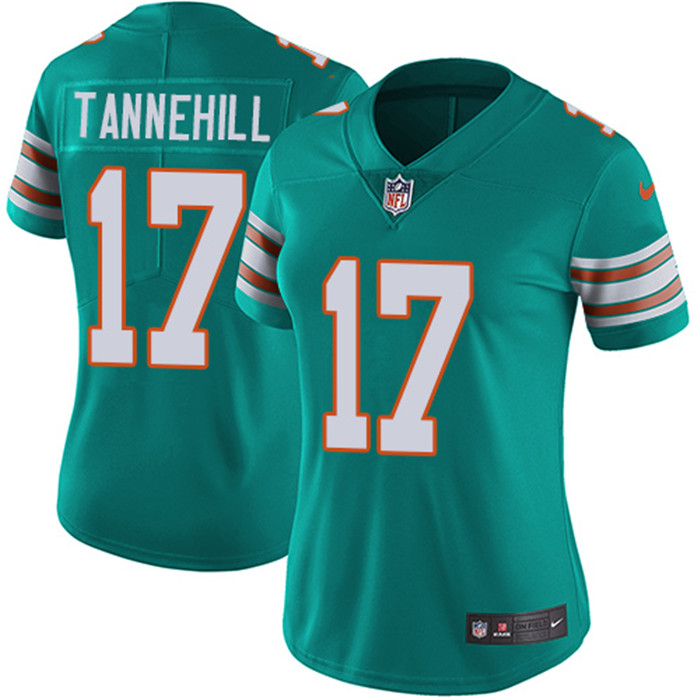  Dolphins 17 Ryan Tannehill Aqua Alternate Women Vapor Untouchable Limited Jersey