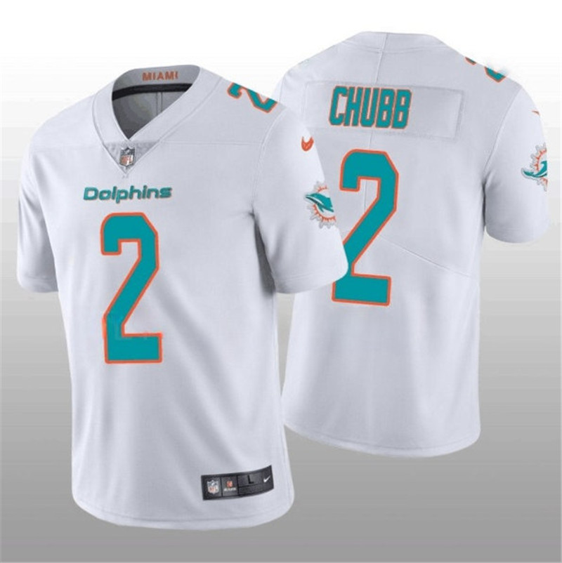 Nike Dolphins 2 Bradley Chubb White Vapor Untouchable Limited Jersey