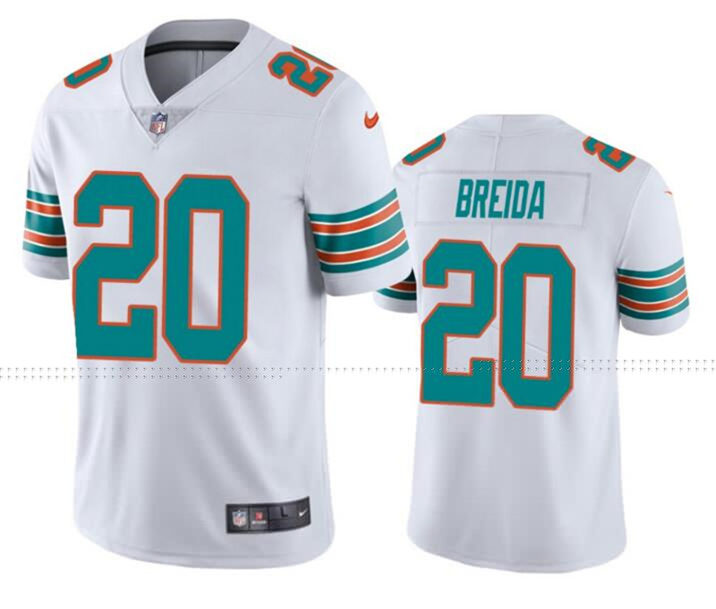 Nike Dolphins 20 Matt Breida White Throwback Vapor Untouchable Limited Jersey