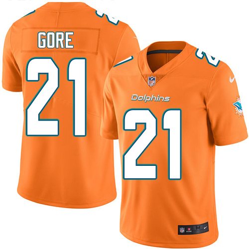  Dolphins 21 Frank Gore Orange Vapor Untouchable Limited Jersey