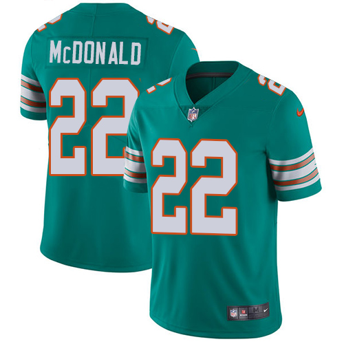  Dolphins 22 T.J. McDonald Aqua Vapor Untouchable Limited Jersey