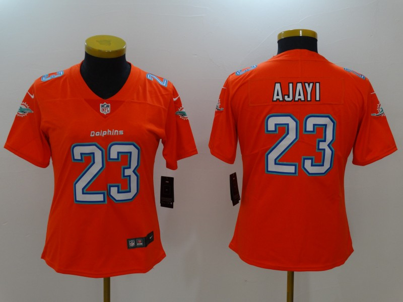  Dolphins 23 Jay Ajayi Orange Women Vapor Untouchable Player Limited Jersey