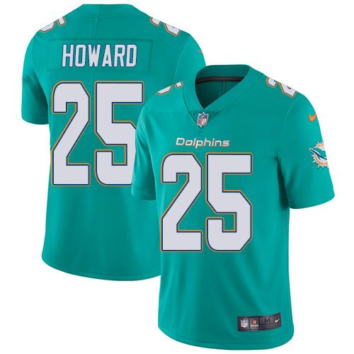  Dolphins 25 Xavien Howard Aqua Vapor Untouchable Limited Jersey