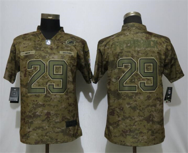  Dolphins 29 Minkah Fitzpatrick Camo Women Salute To Service Limited Jersey