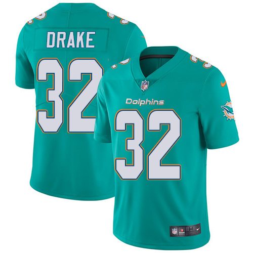  Dolphins 32 Kenyan Drake Aqua Vapor Untouchable Limited Jersey