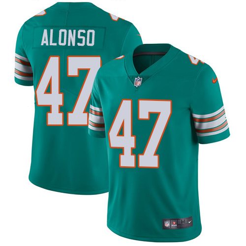  Dolphins 47 Kiko Alonso Aqua Throwback Vapor Untouchable Limited Jersey