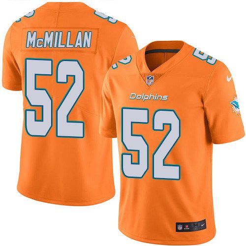  Dolphins 52 Raekwon McMillan Orange Vapor Untouchable Limited Jersey