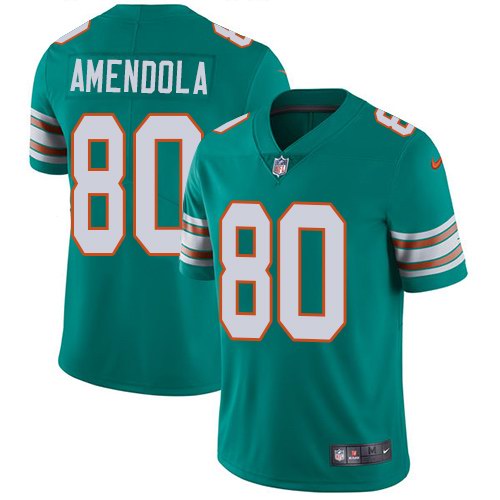  Dolphins 80 Danny Amendola Aqua Throwback Vapor Untouchable Limited Jersey