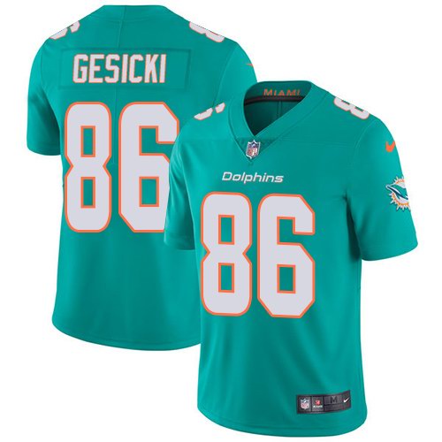  Dolphins 86 Mike Gesicki Aqua Vapor Untouchable Limited Jersey