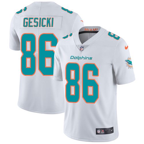  Dolphins 86 Mike Gesicki White Vapor Untouchable Limited Jersey