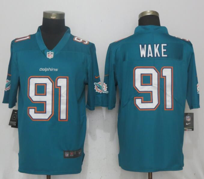  Dolphins 91 Cameron Wake Aqua Vapor Untouchable Player Limited Jersey