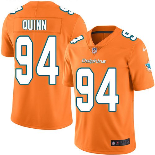  Dolphins 94 Robert Quinn Orange Vapor Untouchable Limited Jersey