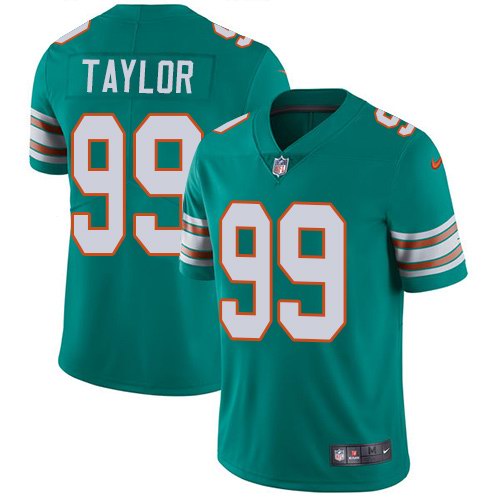  Dolphins 99 Jason Taylor Aqua Throwback Vapor Untouchable Limited Jersey