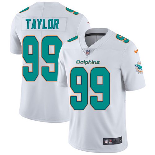  Dolphins 99 Jason Taylor White Vapor Untouchable Limited Jersey