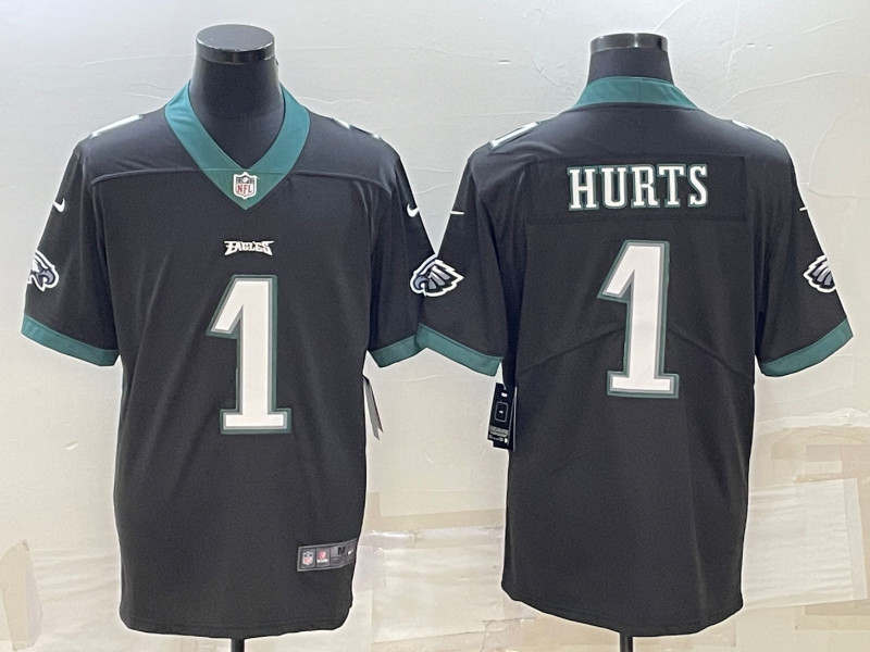 Nike Eagles 1 Jalen Hurts Black Vapor Untouchable Jersey