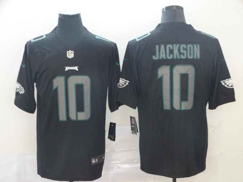 Nike Eagles 10 DeSean Jackson Black Impact Rush Limited Jersey