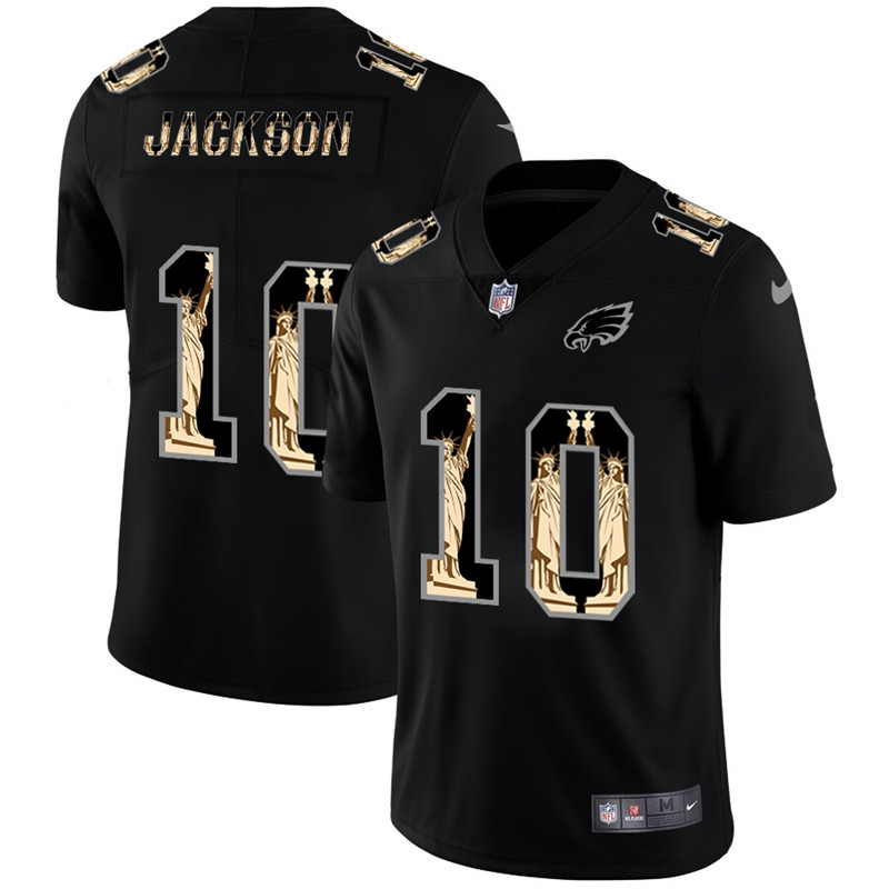 Nike Eagles 10 DeSean Jackson Black Statue of Liberty Limited Jersey