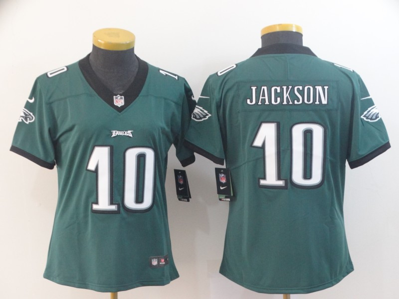 Nike Eagles 10 DeSean Jackson Green Women Vapor Untouchable Limited Jersey