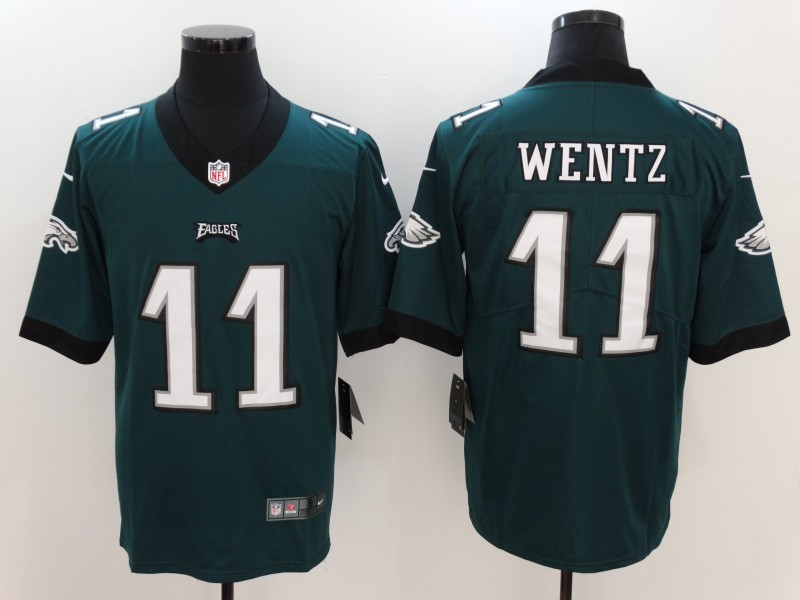  Eagles 11 Carson Wentz Green Vapor Untouchable Player Limited Jersey