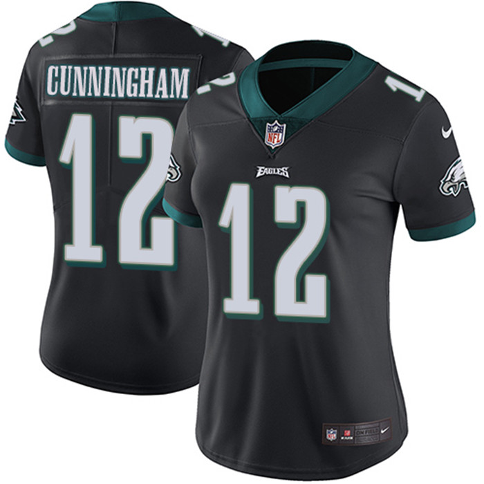  Eagles 12 Randall Cunningham Black Women Vapor Untouchable Limited Jersey