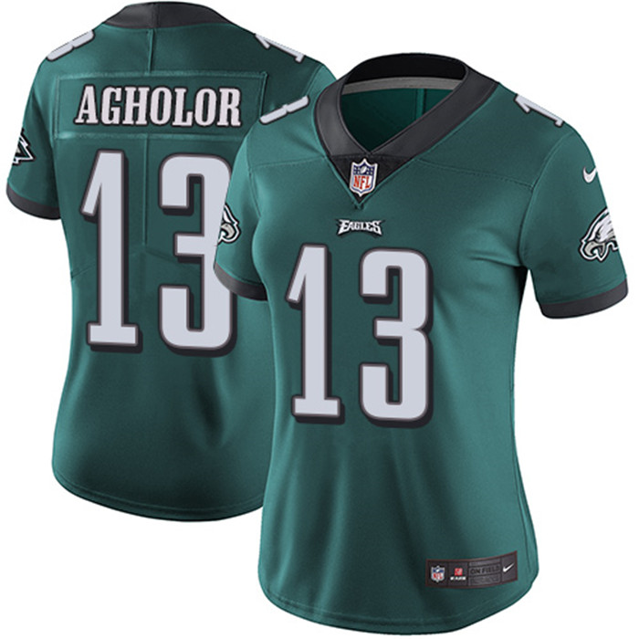  Eagles 13 Nelson Agholor Green Women Vapor Untouchable Limited Jersey