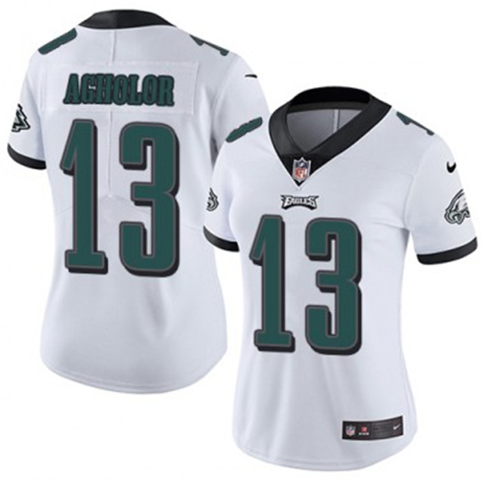  Eagles 13 Nelson Agholor White Women Vapor Untouchable Limited Jersey