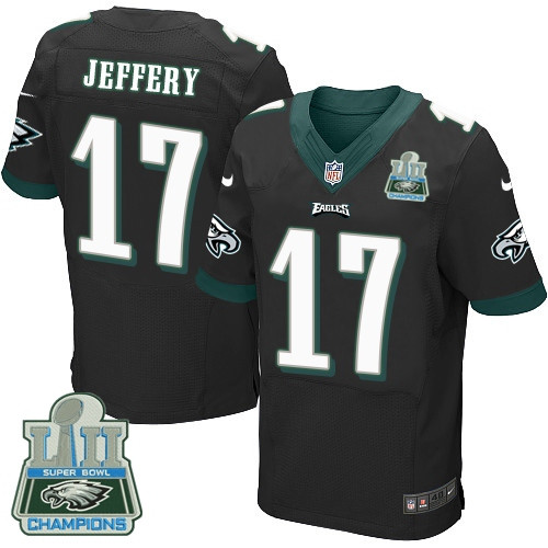  Eagles 17 Alshon Jeffery Black 2018 Super Bowl Champions Elite Jersey