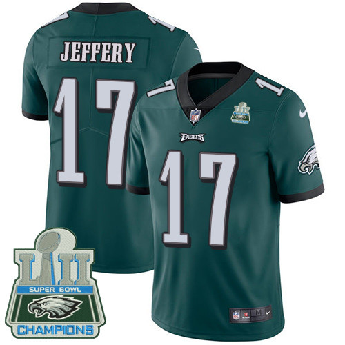  Eagles 17 Alshon Jeffery Green 2018 Super Bowl Champions Vapor Untouchable Player Limited Jersey