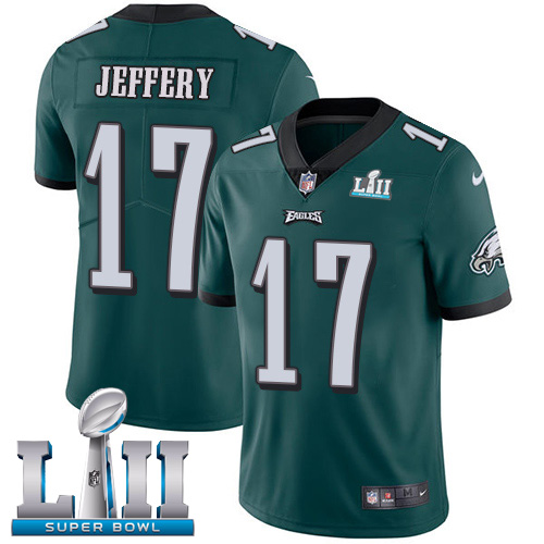  Eagles 17 Alshon Jeffery Green 2018 Super Bowl LII Vapor Untouchable Player Limited Jersey