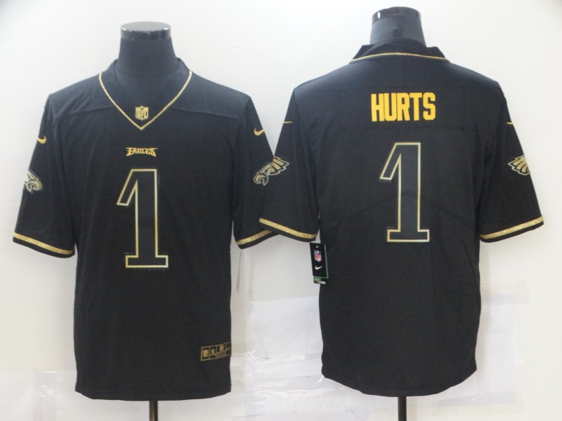 Nike Eagles 2 Jalen Hurts Black Gold Vapor Untouchable Limited Jersey