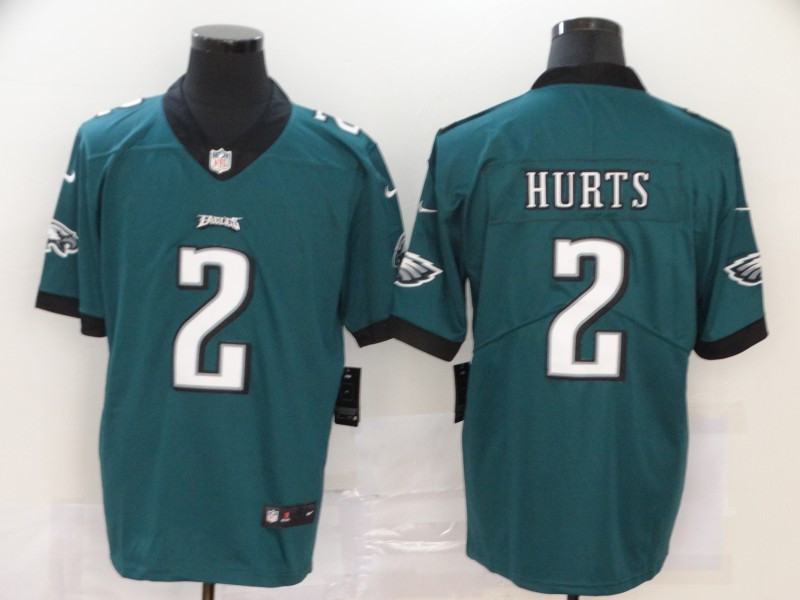 Nike Eagles 2 Jalen Hurts Green 2020 NFL Draft First Round Pick Vapor Untouchable Limited Jersey