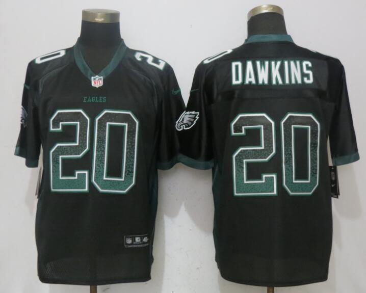  Eagles 20 Brian Dawkins Black Drift Fashion Elite Jersey