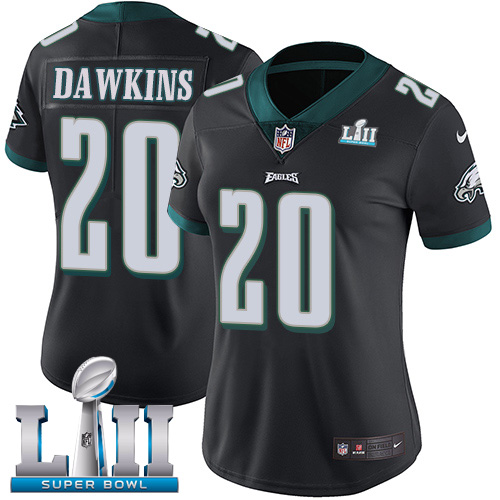  Eagles 20 Brian Dawkins Black Women 2018 Super Bowl LII Vapor Untouchable Player Limited Jersey