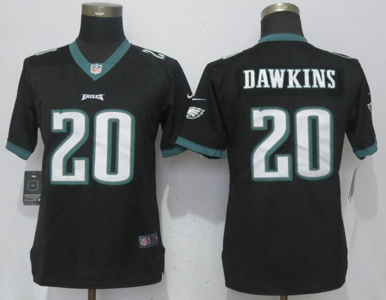  Eagles 20 Brian Dawkins Black Women Vapor Untouchable Player Limited Jersey