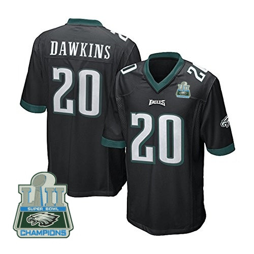  Eagles 20 Brian Dawkins Black Youth 2018 Super Bowl Champions Game Jersey