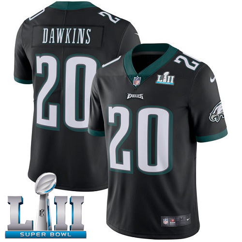  Eagles 20 Brian Dawkins Black Youth 2018 Super Bowl LII Vapor Untouchable Player Limited Jersey