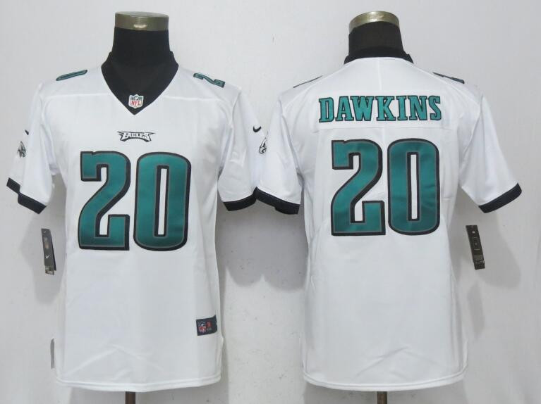  Eagles 20 Brian Dawkins White Women Vapor Untouchable Player Limited Jersey