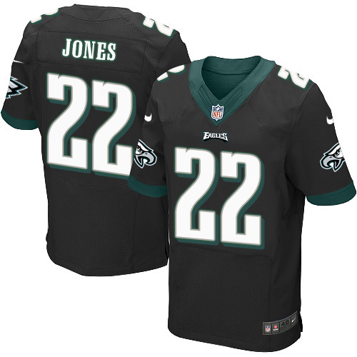  Eagles 22 Sidney Jones Black Elite Jersey