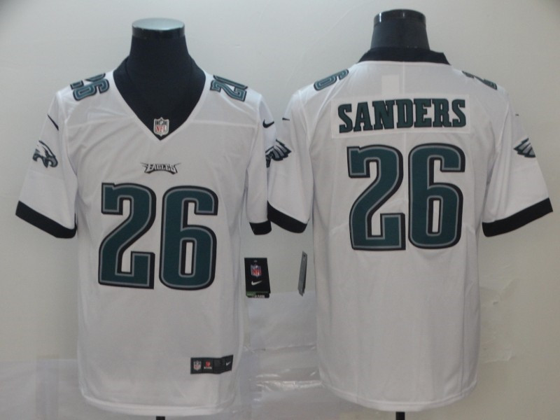 Nike Eagles 26 Miles Sanders White Vapor Untouchable Limited Jersey