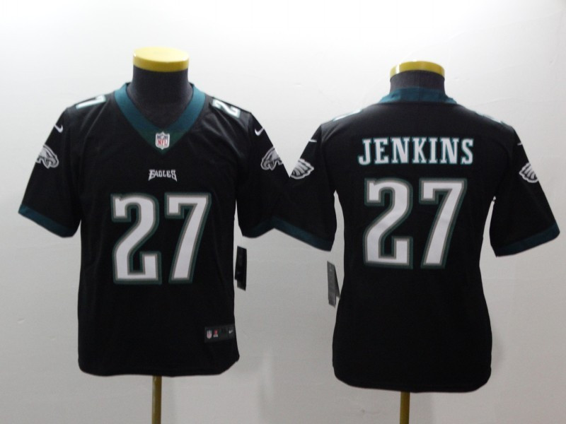 Nike Eagles 27 Malcolm Jenkins Black Youth Vapor Untouchable Limited Jersey