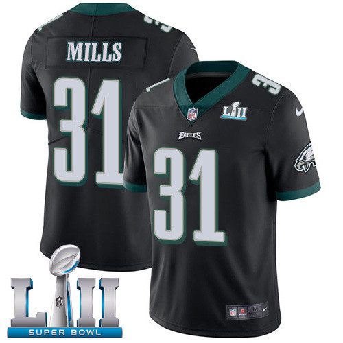  Eagles 31 Jalen Mills Black 2018 Super Bowl LII Vapor Untouchable Player Limited Jersey